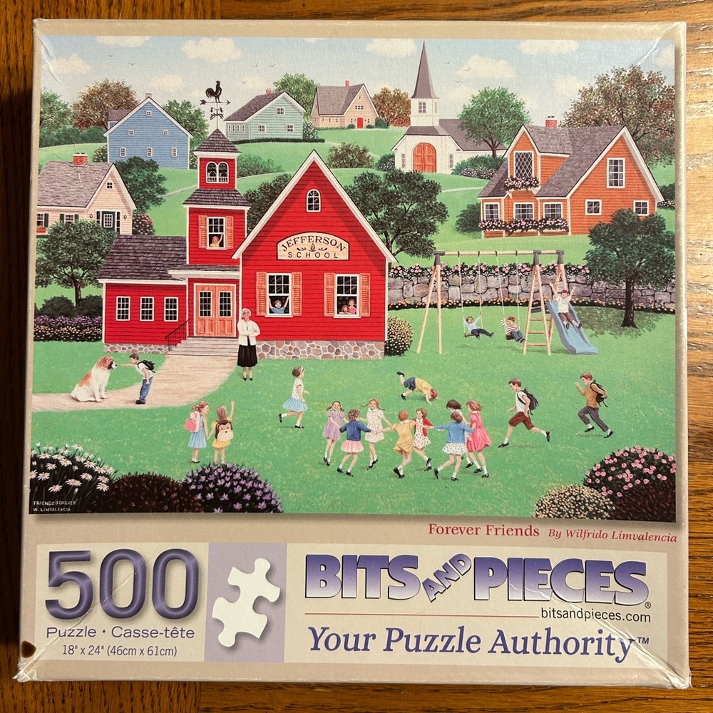 Bits and Pieces Forever Friends 500-Piece Jigsaw Puzzle - Red/Green